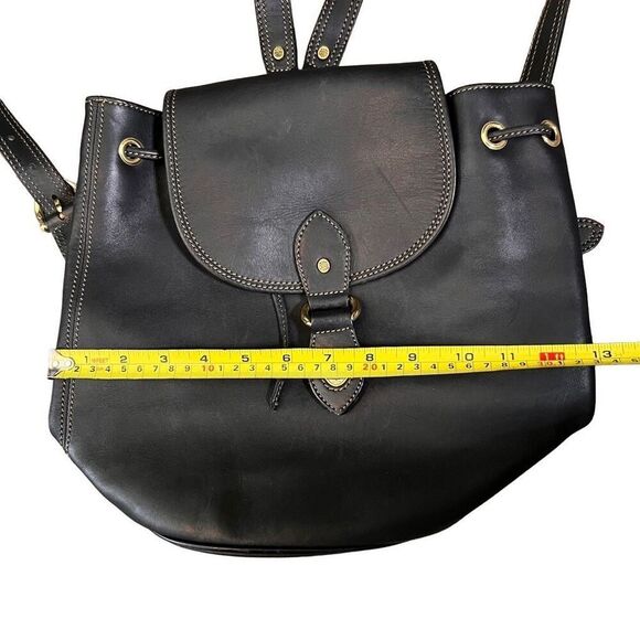 Mark Cross Leather Backpack with Cinch and Magnetic Closure - Picture 10 of 11